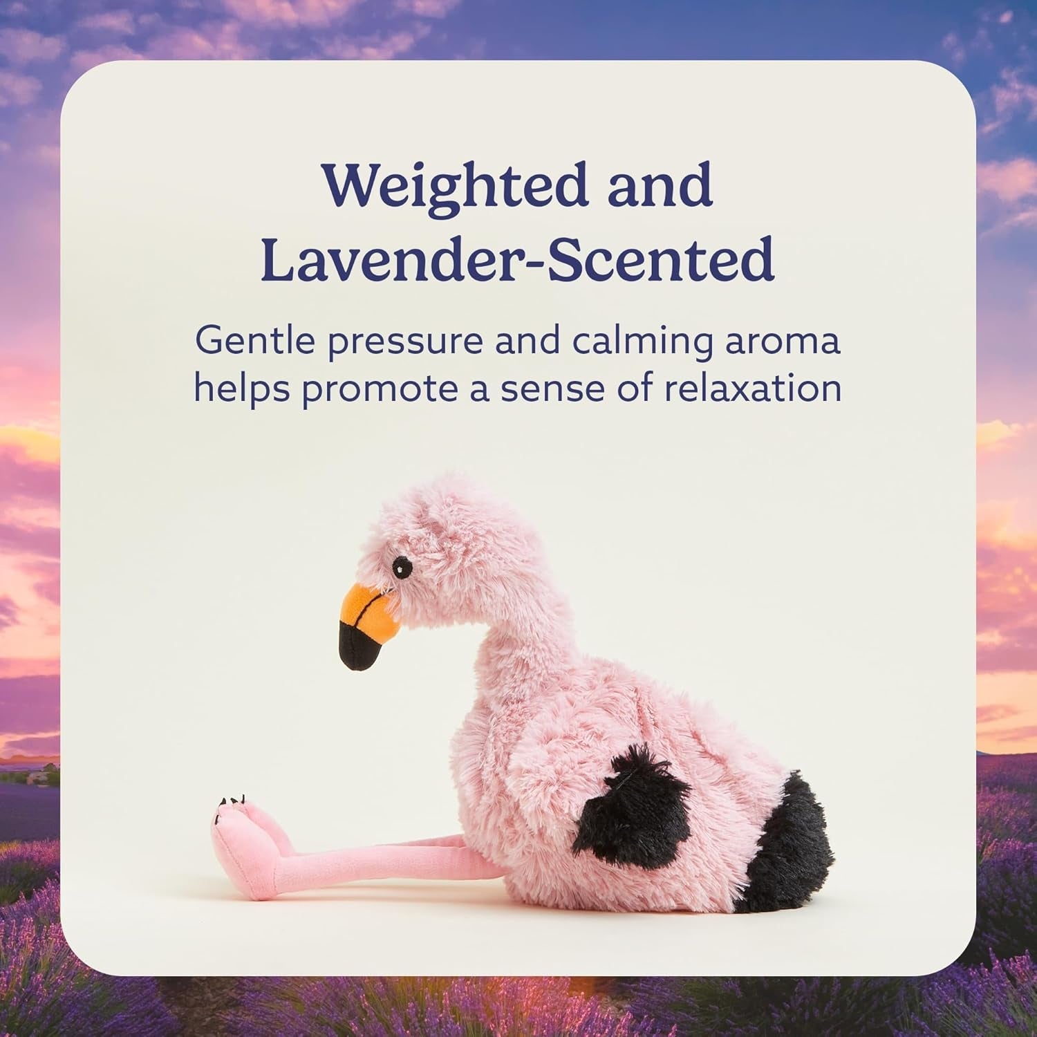 Microwavable & Weighted Stuffed Animals, Flamingo - Heatable Plush, Stuffed Animal Heating Pad, Lavender Scented Plush for Cozy Snuggles, for Adults & Children (Boys, Girls, Babies & Toddlers)