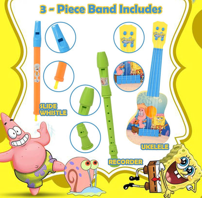 Kids Guitar Instruments, 16 Inch Play Ukulele Musical Flute My First Music Instrument Toy Set with Bookmark for Children