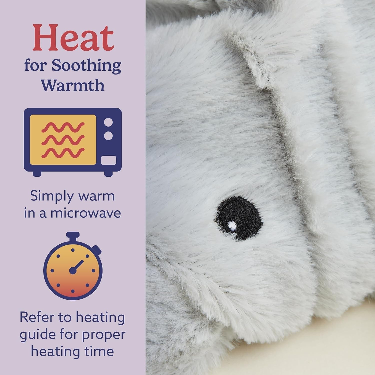 Junior Microwavable & Weighted Stuffed Animals, Manatee - Heated Stuffed Animal Plushie for Warmth & Comfort - Cute Soft Plush Toys for Adults & Children (Boys, Girls, Babies & Toddlers)
