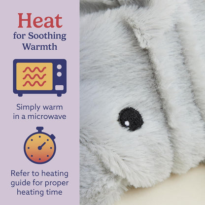 Junior Microwavable & Weighted Stuffed Animals, Manatee - Heated Stuffed Animal Plushie for Warmth & Comfort - Cute Soft Plush Toys for Adults & Children (Boys, Girls, Babies & Toddlers)