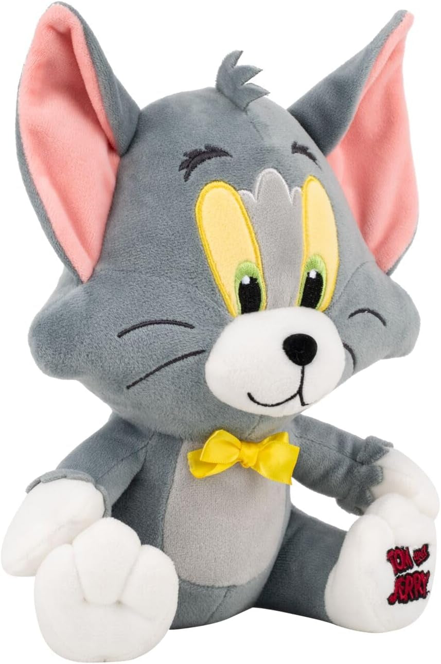 Warner Bros. Discovery Tom and Jerry, 8-Inch Tom Plush - Super-Soft and Huggable Plush Toy - Official Licensed Plush - for All Ages