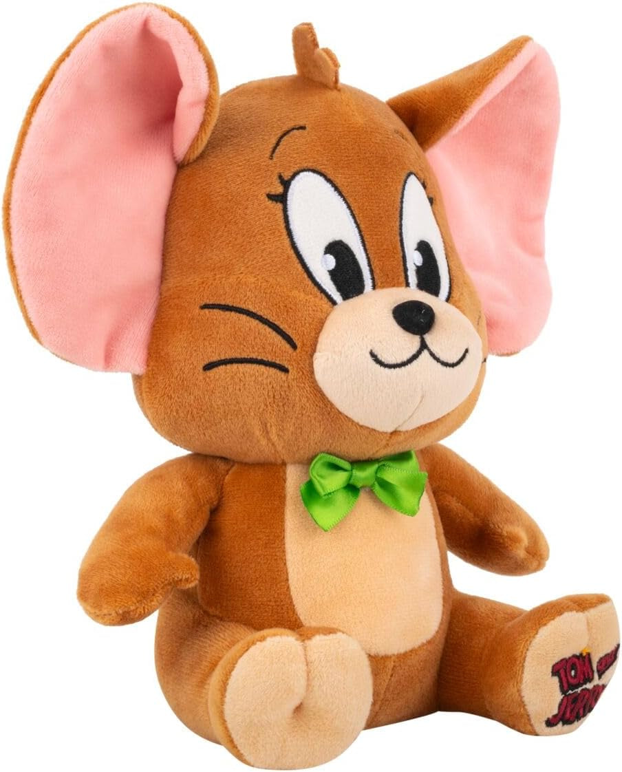 Warner Bros. Discovery Tom and Jerry, 8-Inch Jerry Plush - Super-Soft and Huggable Plush Toy - Official Licensed Plush - for All Ages