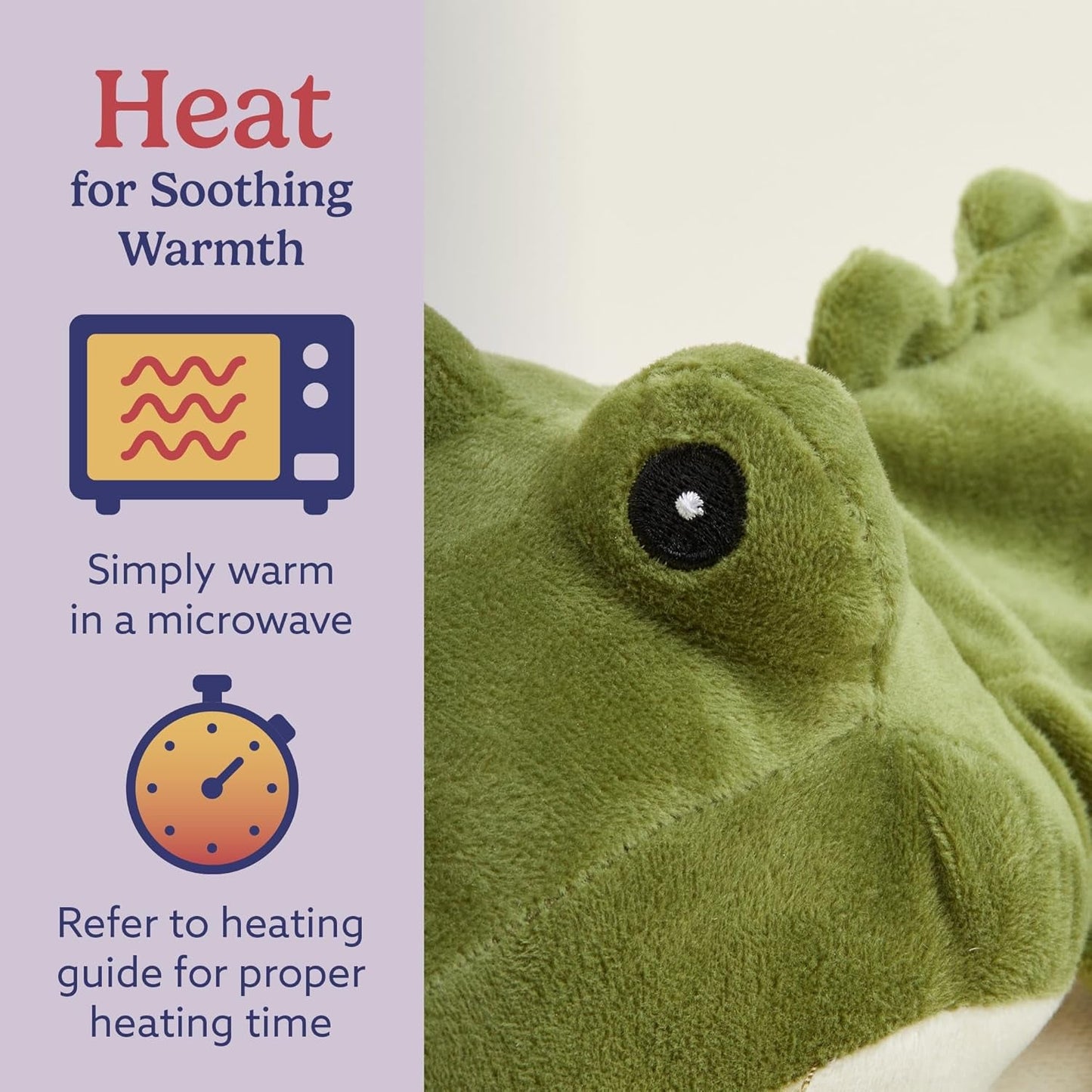Microwavable & Weighted Stuffed Animals, Alligator - Soothing Microwave Heating Pad - Lavender Scented Plush Comfort - Cooling & Warming Stuffed Animal for Boys, Girls, Babies & Toddlers